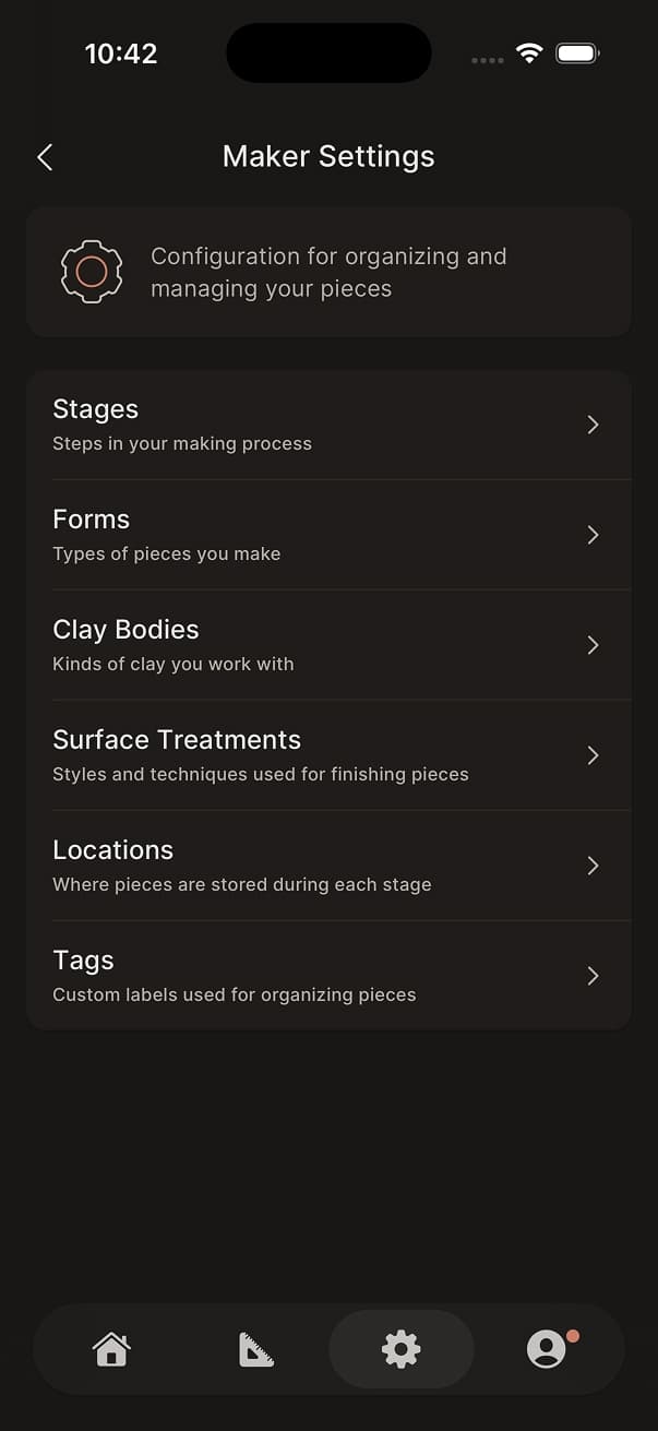 ClayMade app screen